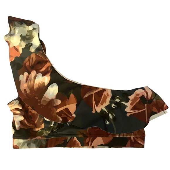 ALBION SWIM Multicolor Messina Print Icon Wave One Shoulder Swim Top Size Small - Picture 7 of 9